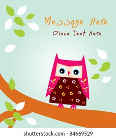 merry owl message design