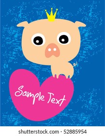 merry piggy greeting love
