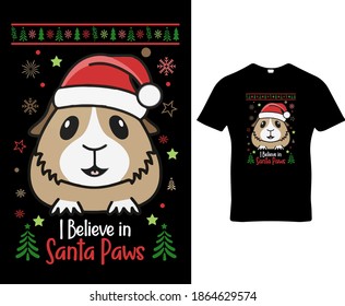 Merry Pigmas. Guinea pig quote custom graphic typography t-shirt design template vector.Premium quality logo concept illustration