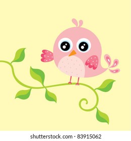 merry pink bird