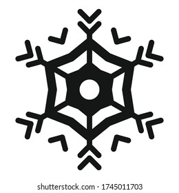 Icono de copo de nieve. Ilustración simple del icono del vector del copo de nieve alegre para el diseño web aislado en fondo blanco