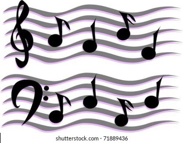 Merry Staff and Musical Notes