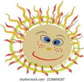 Merry sunshine. A vector file is useful for creating your designs.