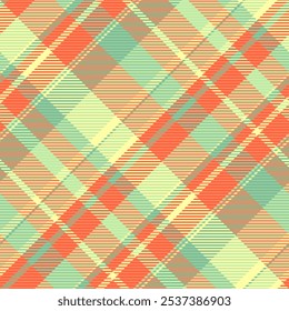 Têxtil de padrão de tartã alegre, textura resistente sem costura. Verificação do vetor de plano de fundo da tela geométrica na paleta de cores vermelho e verde.