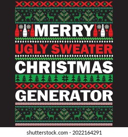 Merry Ugly Sweater Christmas Generator - Christmas Sweaters Design