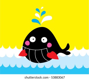 merry whale doodle