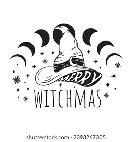 Merry Witchmas, Witch Christmas, Witchy Christmas, Spooky Christmas, Halloween, Creepy, Holiday Spirit, Festive, Seasonal