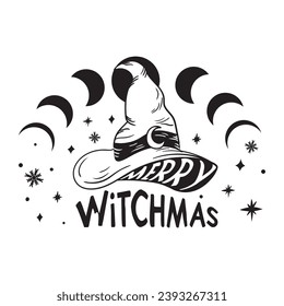 Merry Witchmas, Witch Christmas, Witchy Christmas, Spooky Christmas, Halloween, Creepy, Holiday Spirit, Festive, Seasonal