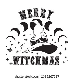 Merry Witchmas, Witch Christmas, Witchy Christmas, Spooky Christmas, Halloween, Creepy, Holiday Spirit, Festive, Seasonal