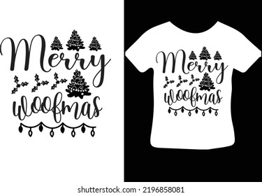 Merry woof mas svg design