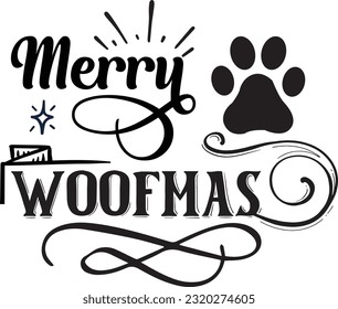 merry woofmas svg, Dog Christmas svg design, pet Christmas svg file