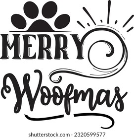 merry woofmas svg, Dog Christmas svg design, pet Christmas svg file