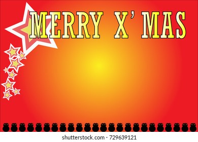 Merry X'mas background. Vector illustration