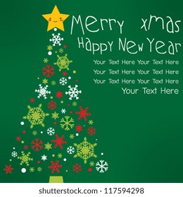 merry xmas greeting card