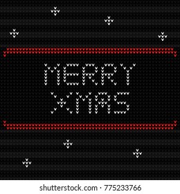 Merry Xmas. Knitted pattern