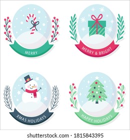Merry Xmas lettering in gold wreath of fir and cones on the white background. Design for the poster, greeting card, tee shirt. Vector hand drawn illustration. Winter holidays.