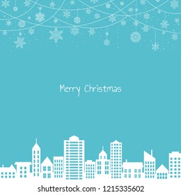 Merry Xmas Postcard, Vector Illustration