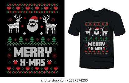 Merry x-mas Ugly Christmas sweater design