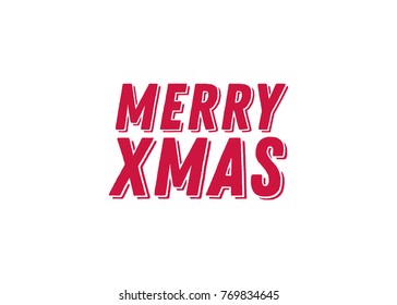 Merry Xmas Vector Text Background Illustration Stock Vector (Royalty ...