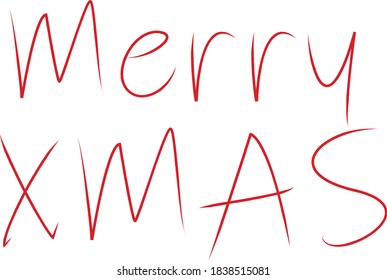 Merry Xmas vector text Calligraphic Lettering design card template. Creative typography for Holiday Greeting Gift Poster. Calligraphy Font style Banner.