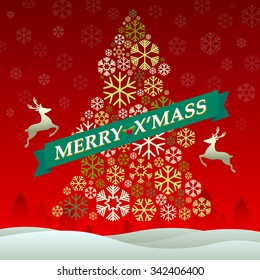 Merry X'Mass Vector Illustration