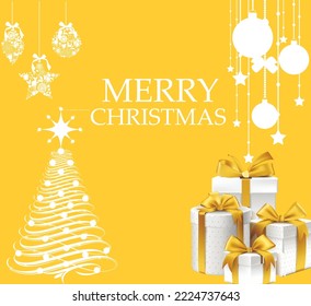diseño de tarjeta de fondo amarillo alegre decoración y celebración abstracta blanca.  