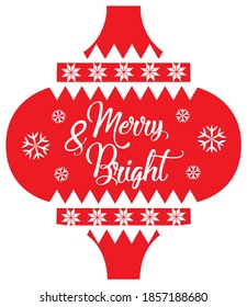 Merry&Bright Arabesque Tile Christmas Ornament  christmas   new year design