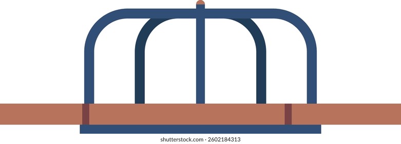 Merry-go-round carousel for playground vector illustration