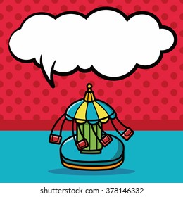 Merry-go-round doodle, speech bubble