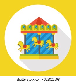 merry-go-round flat icon