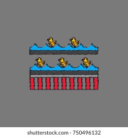 merry-go-round icon in Hatching style