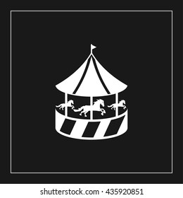 merry-go-round icon. merry go round carousel sign