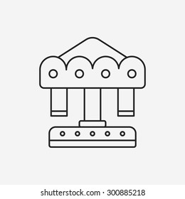 merry-go-round line icon