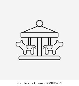 merry-go-round line icon