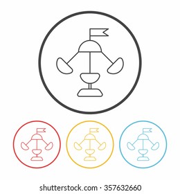 merry-go-round line icon