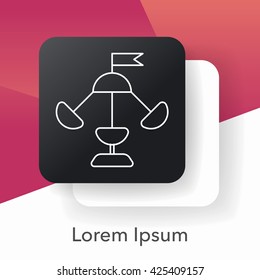 merry-go-round line icon