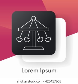 merry-go-round line icon