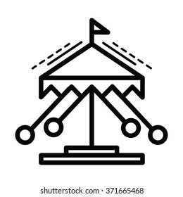 merry-go-round line icon  line style