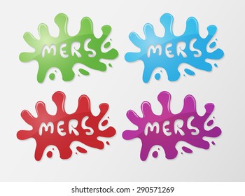 Mers Corona Virus concept splash symbol