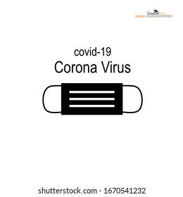 MERS Corona Virus icon on white background. Contamination epidemic virus danger sign. Covid-19 crisis.vector illustration.