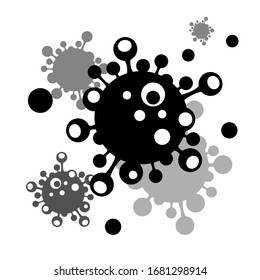 MERS Corona Virus icon shape. biological hazard risk logo symbol. Contamination epidemic virus danger sign. vector illustration image.
