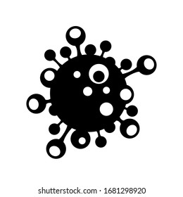 MERS Corona Virus icon shape. biological hazard risk logo symbol. Contamination epidemic virus danger sign. vector illustration image.