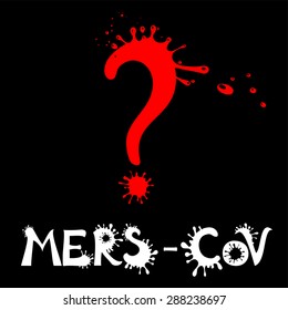  Mers Corona Virus, MERS-COV. Vector Illustration