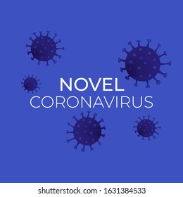 MERS-Cov (Middle East Respiratory Coronavirus Syndrome), New Coronavirus (2019-nKoV). Design concept for protection against a viral pandemic. Lettering novel Coronavirus quarantined EPS 10