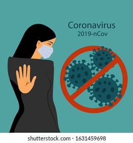 MERS-Cov middle East respiratory syndrome coronavirus , Novel coronavirus 2019-nCoV Concept of coronavirus quarantine. Coronavirus in China. Woman in white medical face mask.