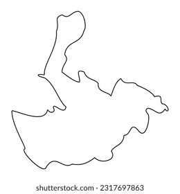 Merseyside map, ceremonial county of England. Vector illustration.