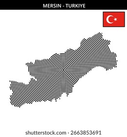 Mapa de Mersin que muestra la herencia turca