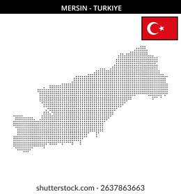 Mersin Turkey shown with dots