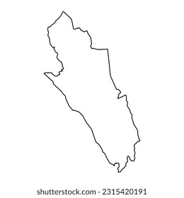 Merthyr Tydfil County Borough map, district of Wales. Vector illustration.