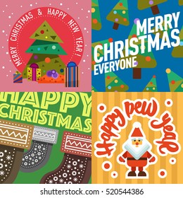 Mery Christmas greeting card design